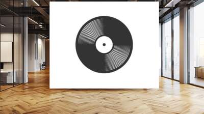 vinyl plate disc icon. vinyl record symbol. vector illustration. Wall mural