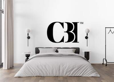 cbi logo branding letter. vector graphic design. useful as app icon, alphabet combination, clip-art, Wall mural