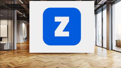 Letter Z vector, logo. Useful as branding symbol, corporate identity, alphabet element, app icon, clip art and illustration. Wall mural