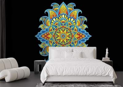 Nighttime mandala coloring book  Wall mural