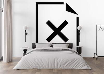 Warning signal icon symbol vector image Illustration Wall mural