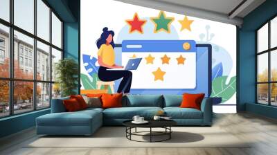 Prompt Encourage customers to leave positive reviews on my Google My Business listing and respond to all reviews, addressing feedback professionally Wall mural