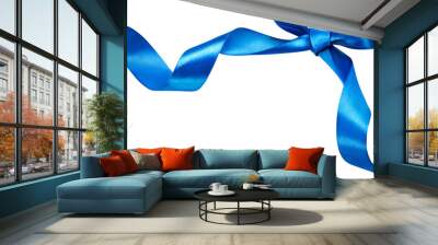 Blue ribbon Wall mural