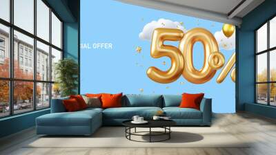 3d 50 percent off discount Wall mural