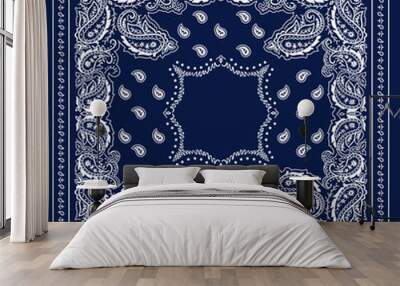 Blue Bandana Wall mural