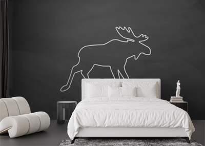 Moose computer symbol Wall mural