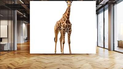 giraffe isolated on white background Wall mural