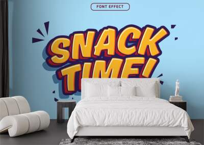 3d snack logo style editable vector text effect Wall mural