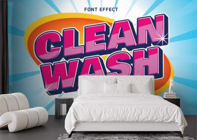 clean and clear car wash style font effect Wall mural