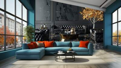 Living room interior. Wall mural