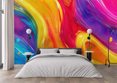 abstract background,Beautiful background for Holi party advertising Wall mural