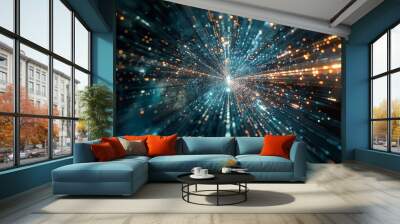 abstract background that represents the limitless possibilities and horizons of IT technology in the future, pushing the boundaries of innovation hyper realistic  Wall mural