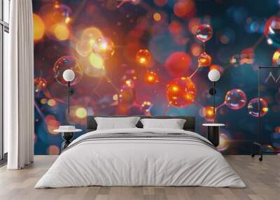 Catalyst reaction with molecule UHD wallpaper Wall mural