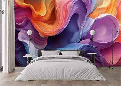 Organic abstract panorama wallpaper background Wall mural