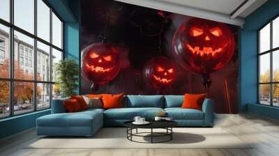 scary air balloons decoration for halloween party Wall mural