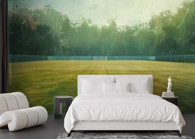 textured soccer game field - center, midfield Wall mural