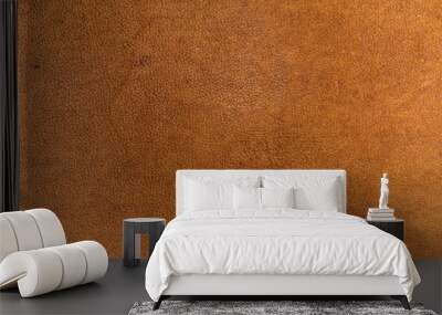 leather grunge background: an old piece of tough camel skin, with scuffs, spots, scars Wall mural