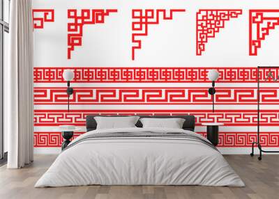 Pattern frame Chinese traditional style vector illustration Wall mural