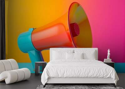 Megaphone Blending Technology and Creativity in a Modern Art Piece Wall mural