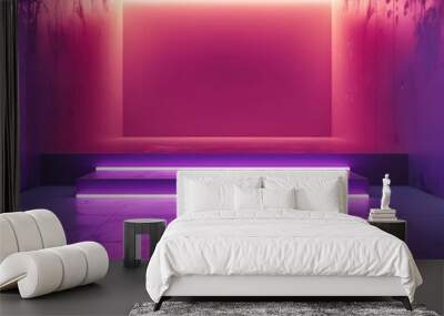 Vibrant Neon Gradient Lighting Background for Modern Product Showcase Wall mural