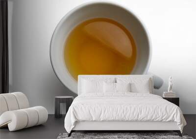 A Cup of tea on a white background. The view from the top Wall mural