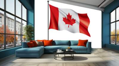 Canada flag, vector illustration on a white background Wall mural