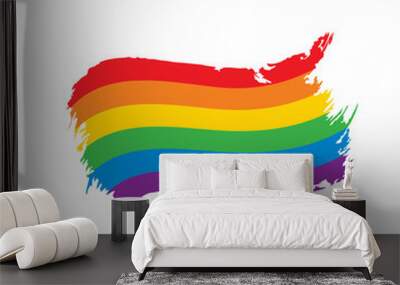 Grunge rainbow flag Wall mural