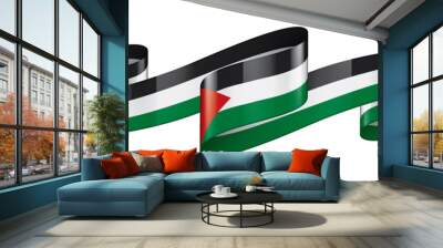 Palestine flag, vector illustration on a white background Wall mural