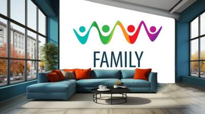 vector family logo Wall mural