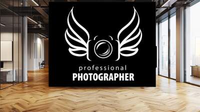 vector logo for photographer Wall mural