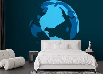 vector logo globe Wall mural