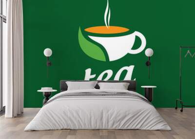 vector logo tea Wall mural