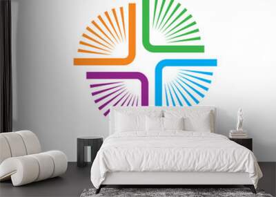 Vector sign book Wall mural