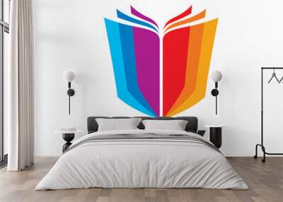 Vector sign book Wall mural