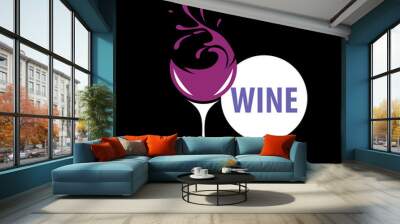 vector wine logo Wall mural