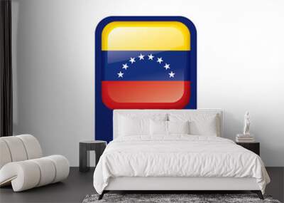 Venezuela flag, vector illustration on a white background Wall mural