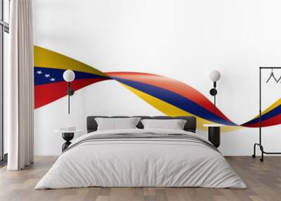 Venezuela flag, vector illustration on a white background Wall mural