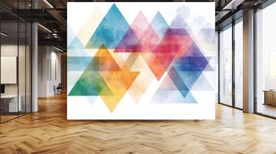 abstract colourful triangle background Wall mural