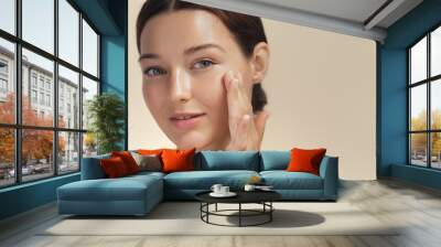 Cosmetics Skin Care Concept Photo Close-up Woman Perfect Face Wall mural