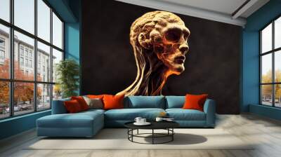 statue of a gold person Wall mural