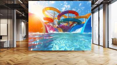 Aquatic excitement concept summer delight vibrant color Wall mural