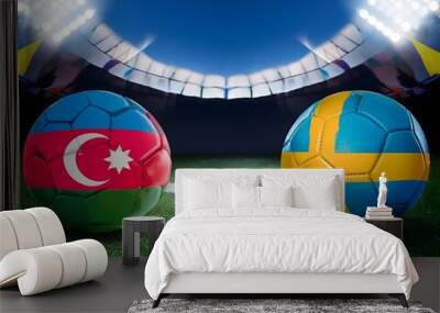 Banner Football Azerbaijan vs Sweden Wall mural