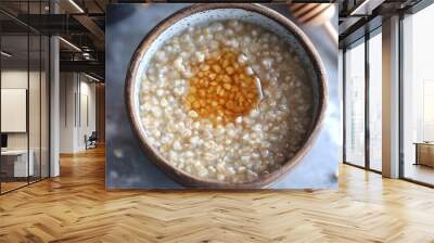 Buckwheat porridge with honey Wall mural