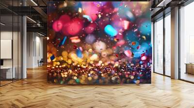 Glittering colorful party background.Concept for Holiday Wall mural