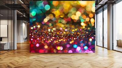 Glittering colorful party background.Concept for Holiday Wall mural