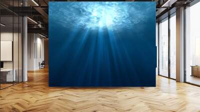 Digitally made underwater scene Wall mural