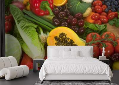 Vegetables and Fruits Wall mural