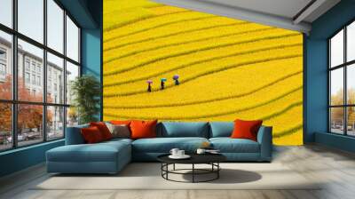 Terraced rice fields in Vietnam Wall mural