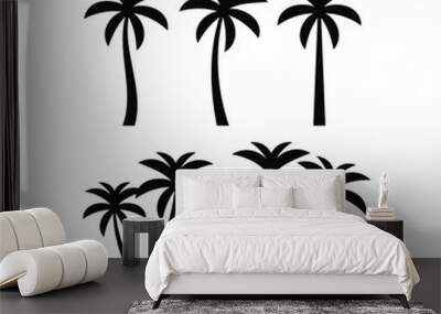 set of palm trees vector stock illustration Wall mural