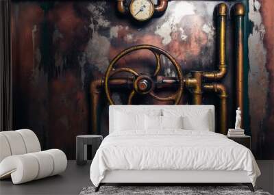 background vintage steampunk Wall mural